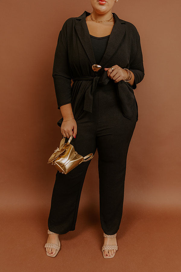 First Class Plans High Waist Pants in Black Curves Image - 2