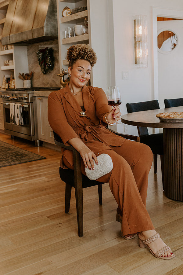 First Class Plans Belted Lightweight Jacket in Camel Curves Image - 3