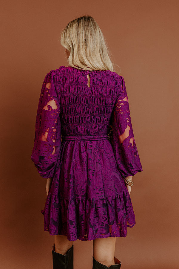 The Orchard Path Jacquard Mini Dress Image - 3