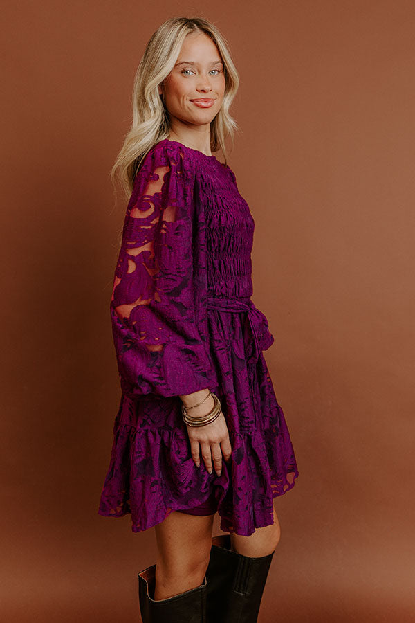 The Orchard Path Jacquard Mini Dress Image - 5