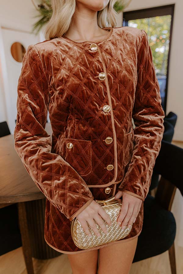Upper East Chic Quilted Velvet Jacket Image - 3