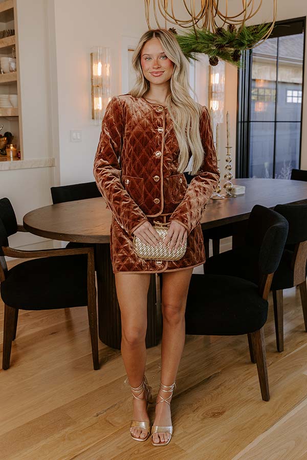 Upper East Chic Quilted Velvet Jacket Image - 2