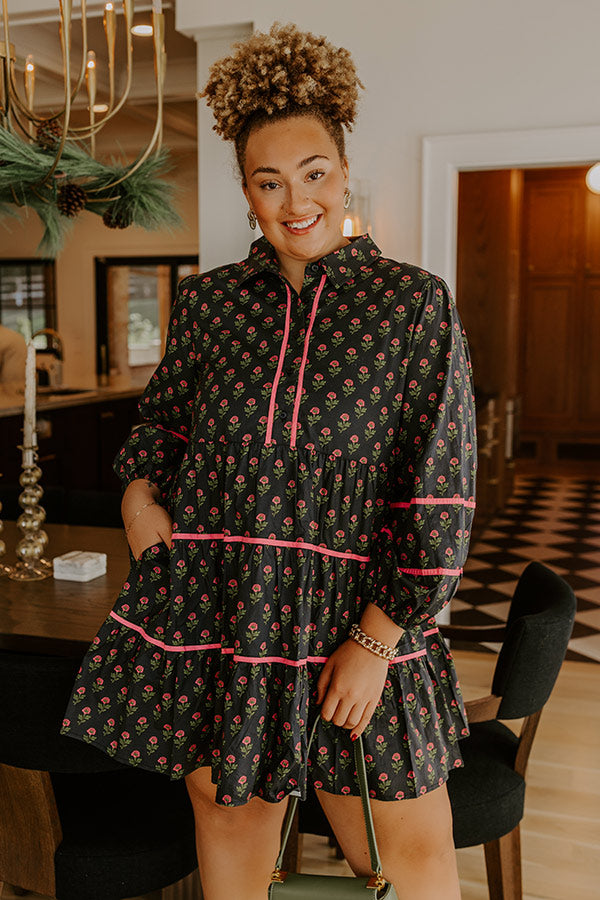 Storybook Charm Floral Mini Dress Curves Image - 3