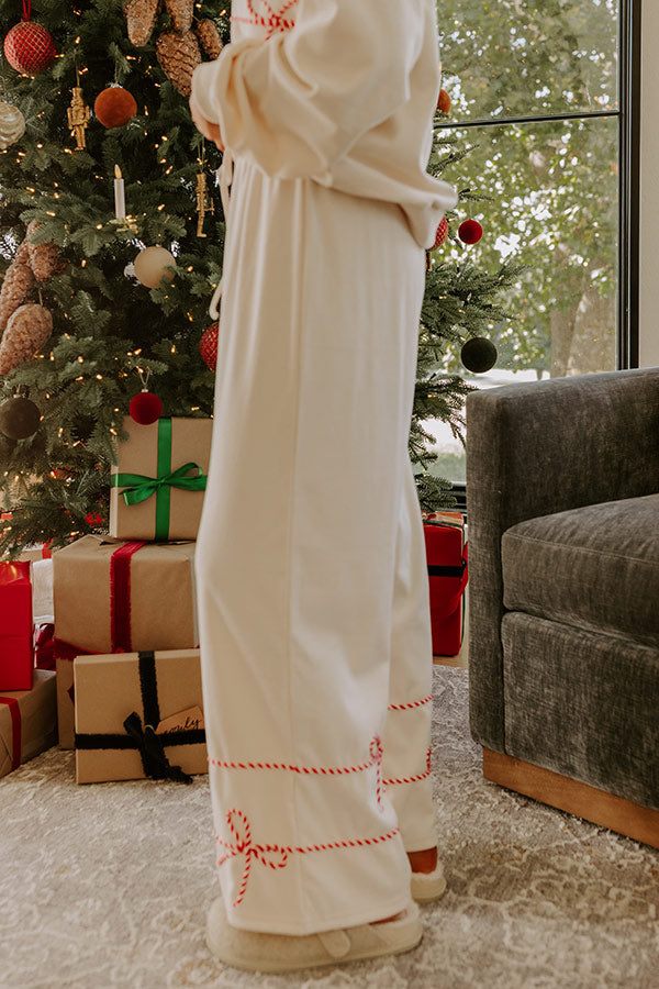 Candy Cane Cutie High Waist Wide Leg Pants Image - 4