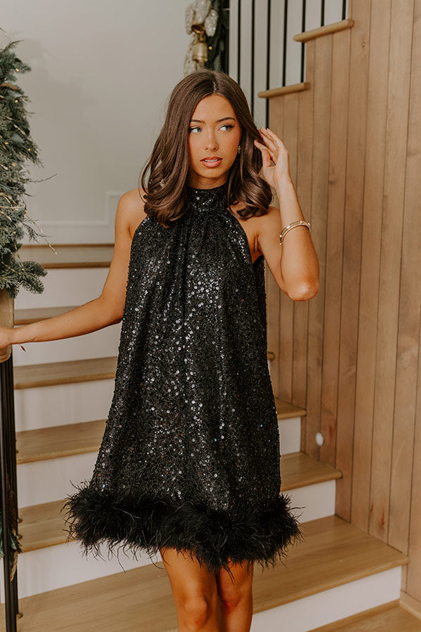 Midnight Toast Sequin Mini Dress Image - 3