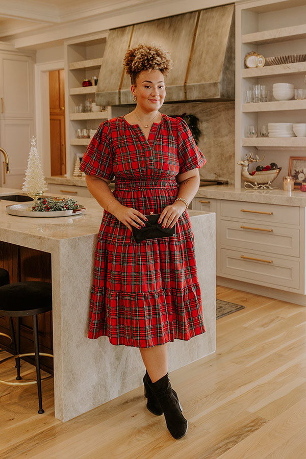 So Plaid To Meet Midi Dress Curves Image - 1
