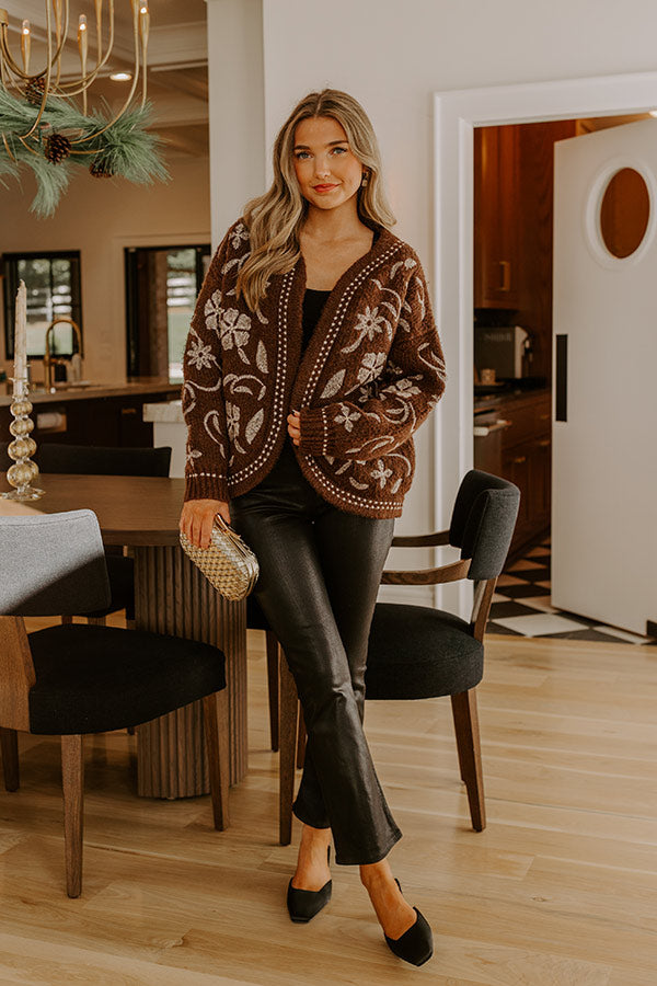 Sweet Whimsy Floral Embroidered Knit Cardigan Image - 2