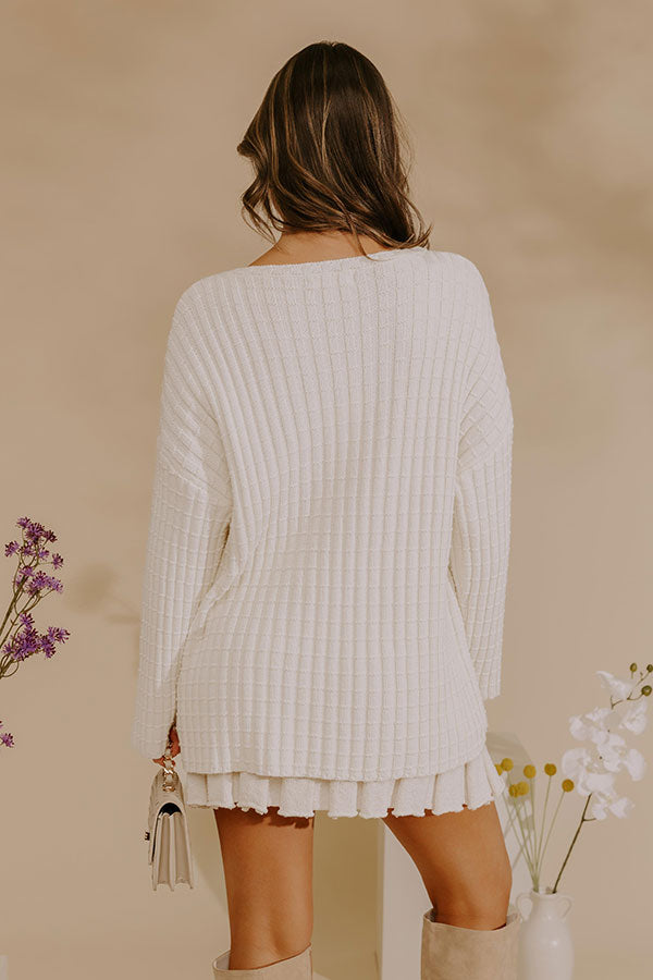 Minimal Muse Knit Sweater in Cream Image - 5