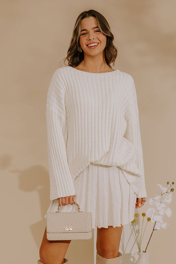 Minimal Muse Knit Sweater in Cream Image - 3