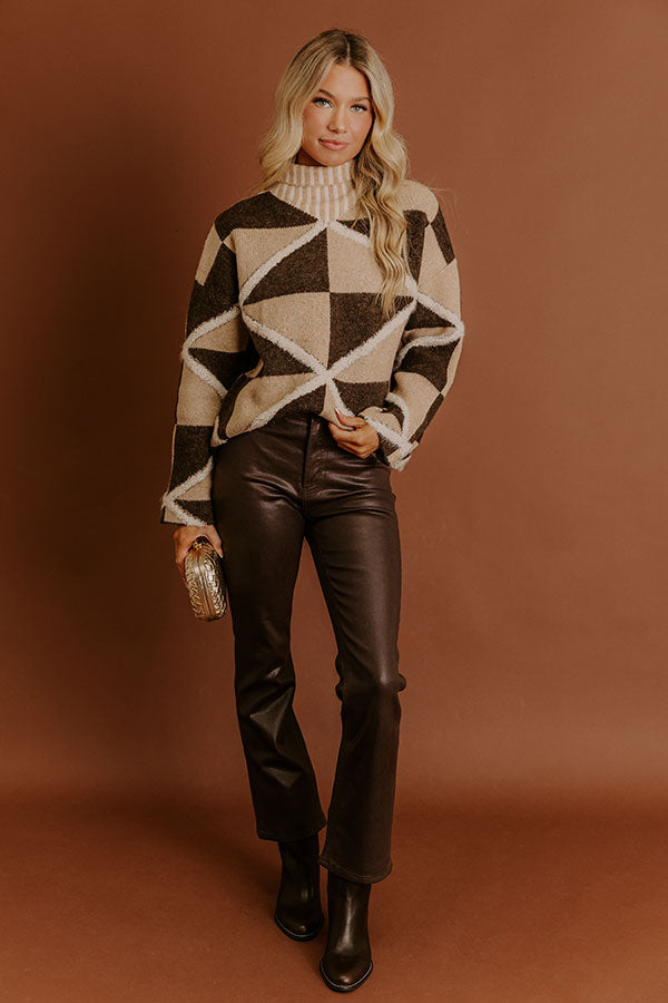 Cozy Chic Knit Sweater in Brown Image - 2