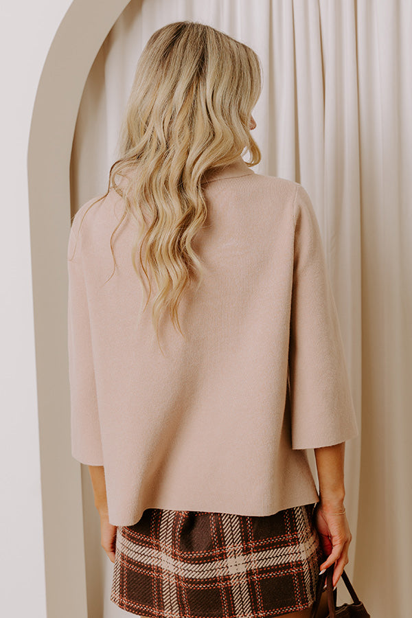 Simply Chic Sweater Top in Iced Latte Image - 5