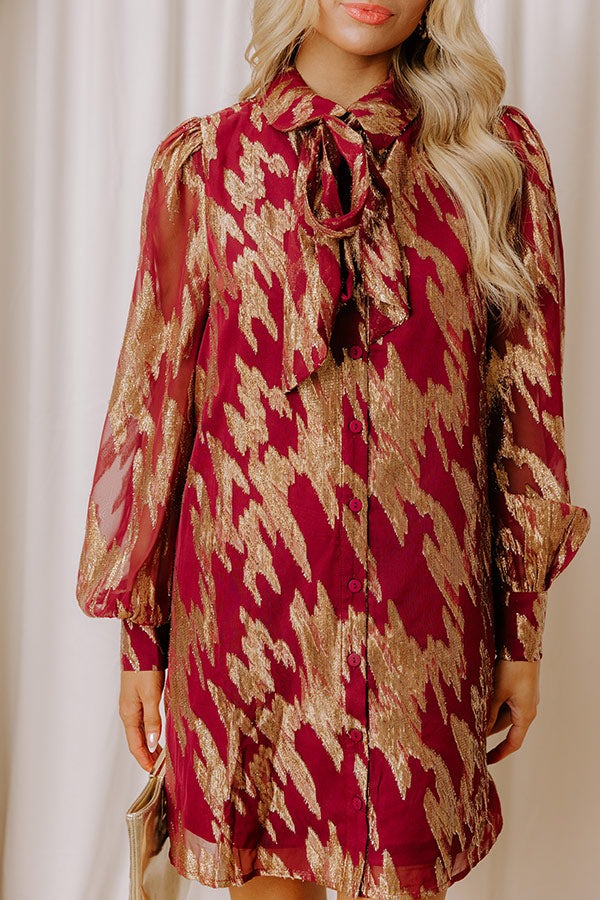 Candlelight Hour Metallic Mini Dress Image - 3