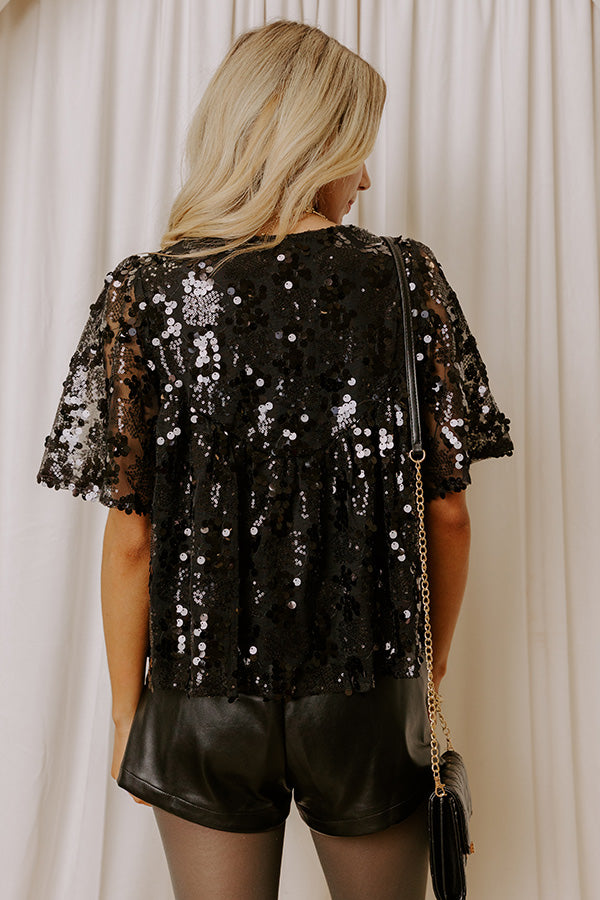 Polished Uptown Sequin Top Image - 5