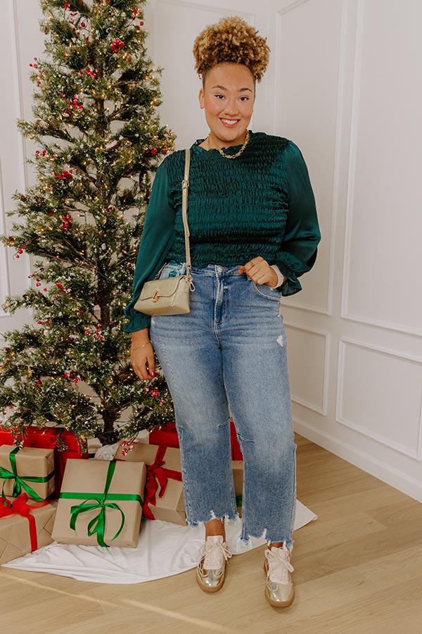 RISEN Victoria High Waist Distressed Straight Leg Jean Curves Image - 1