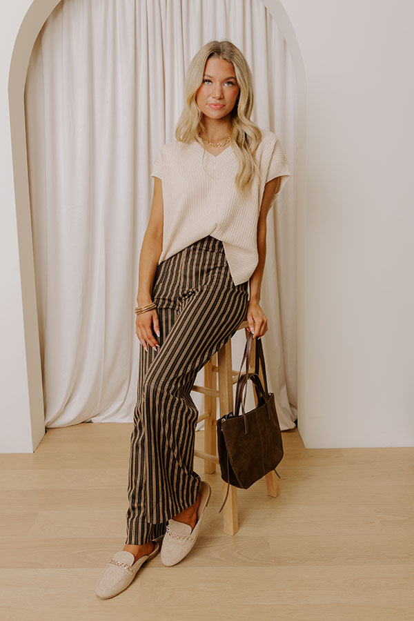 The Willow High Waist Stripe Pants Image - 5