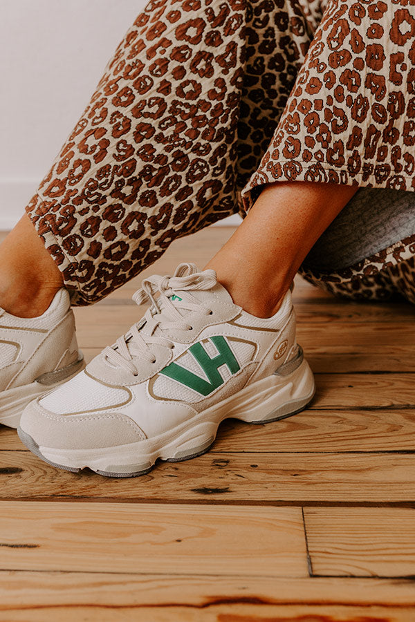 The Dash Faux Leather Sneaker in White Image - 1