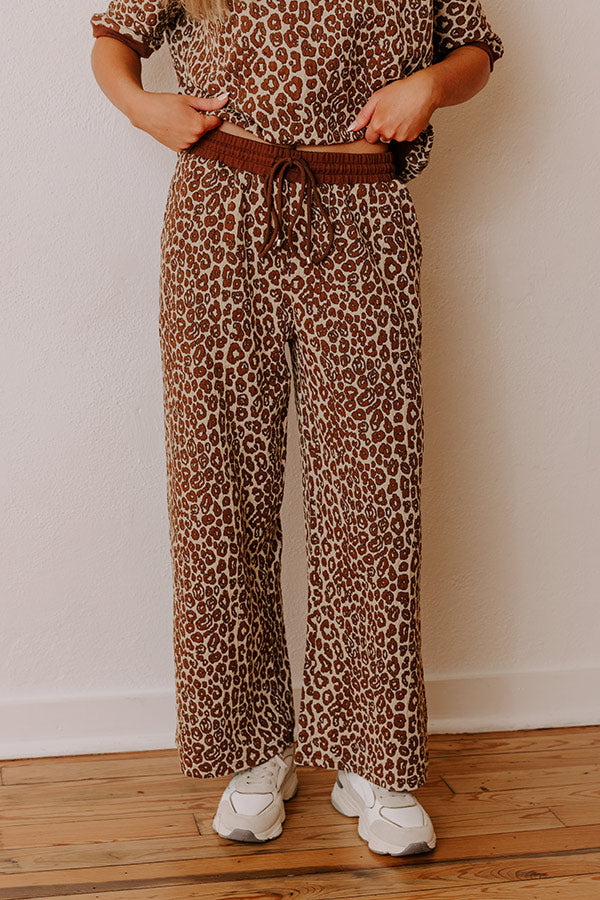 Wild Whisper High Waist Jacquard Wide Leg Pants Image - 2
