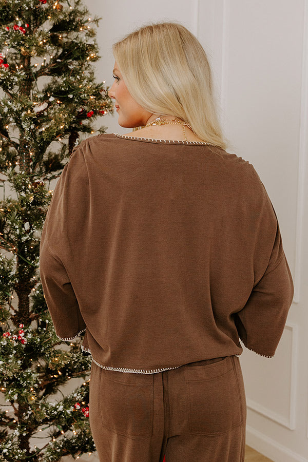 Simple Comforts Shift Top in Chocolate Image - 2