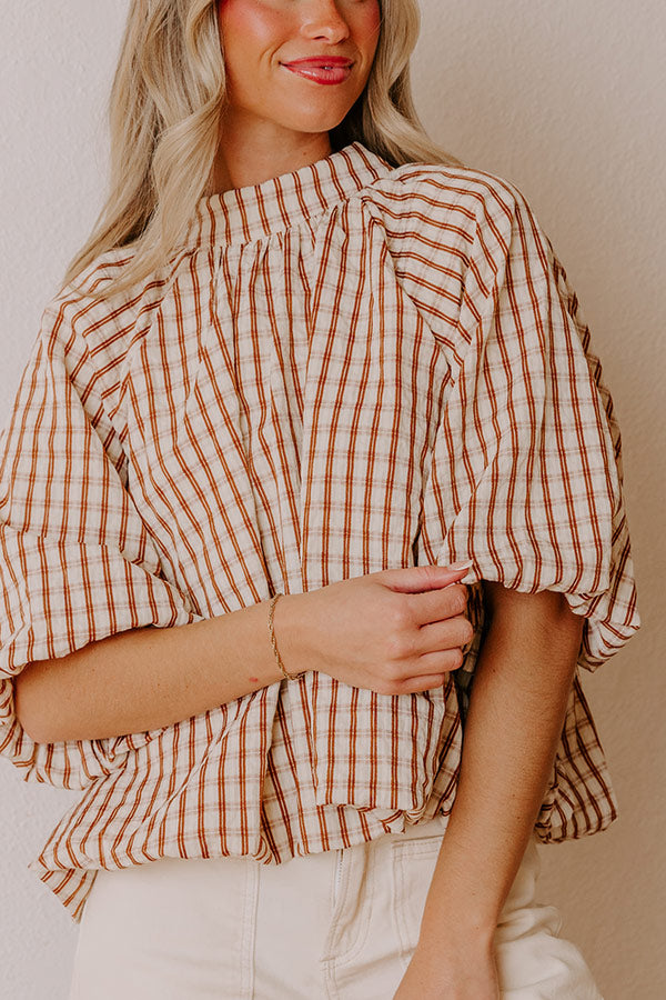 Oxford Charm Gingham Top Image - 2