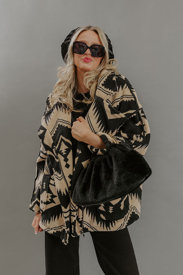 Arizona Bonfire Oversized Sherpa Jacket Image - 1