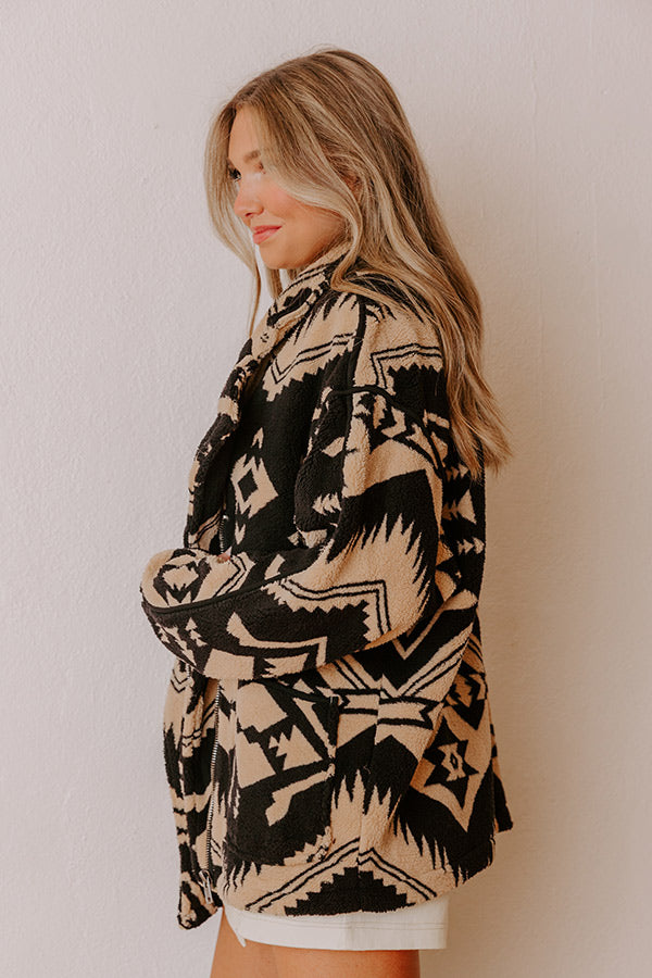 Arizona Bonfire Oversized Sherpa Jacket Image - 5