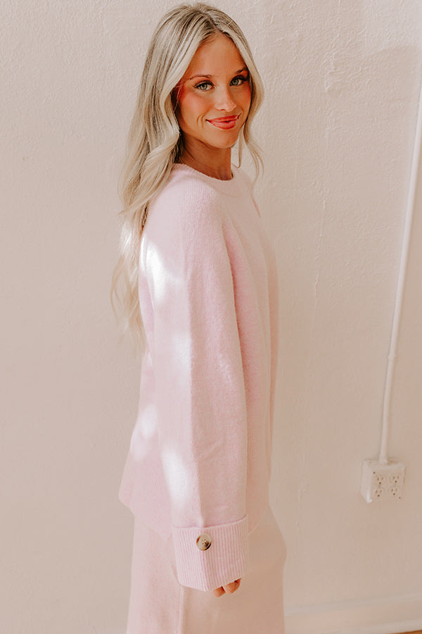 Falling for Cozy Knit Sweater Top in Light Lavender Image - 3