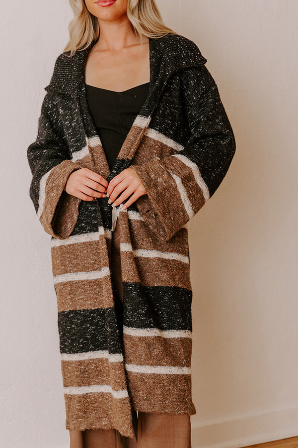 Uptown Ease Stripe Knit Cardigan Image - 4