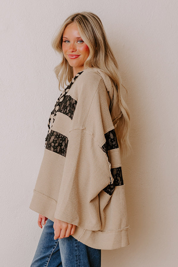 Cocoa And Kindness Knit Hoodie Image - 3