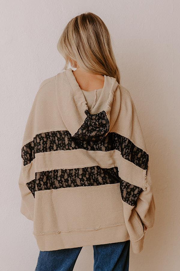 Cocoa And Kindness Knit Hoodie Image - 5