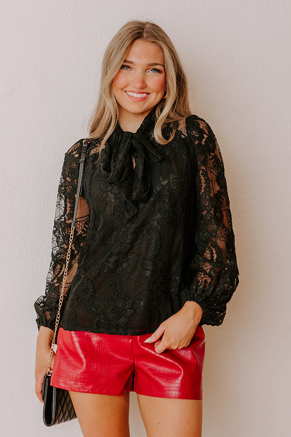 City Atelier Lace Front Tie Top Image - 4