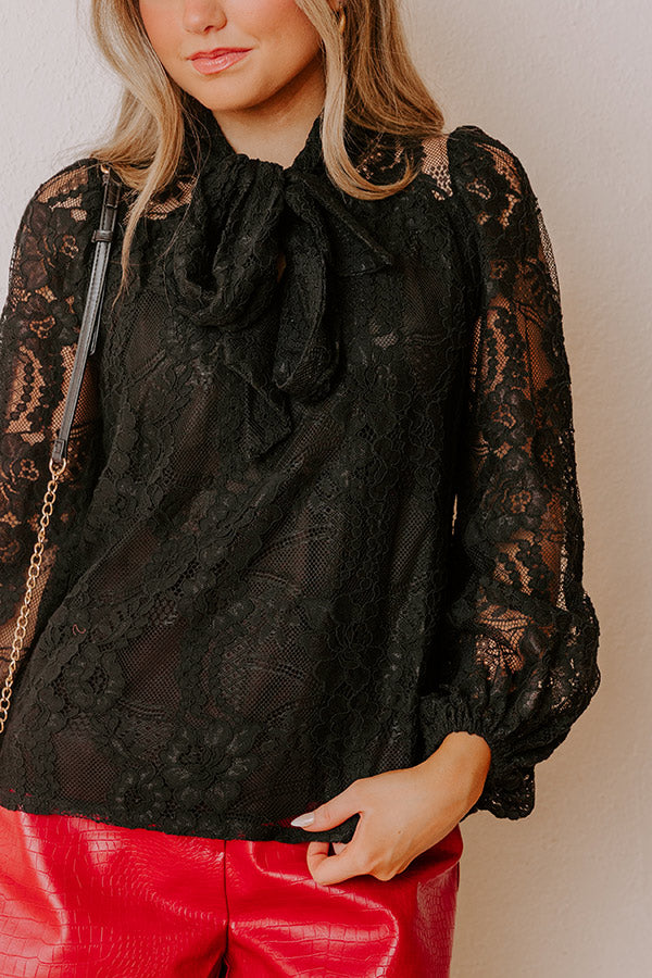 City Atelier Lace Front Tie Top Image - 2