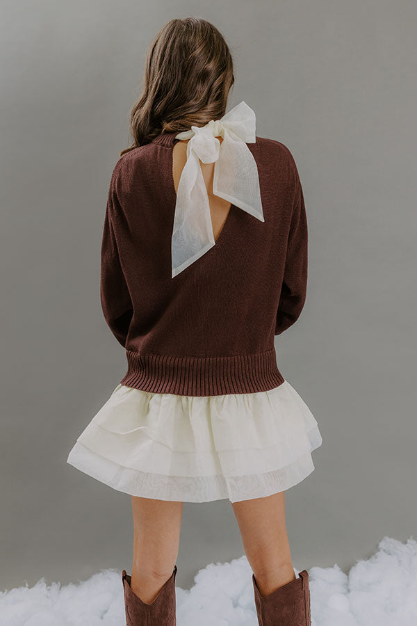 Graceful Ease Knit Mini Romper Dress Image - 3