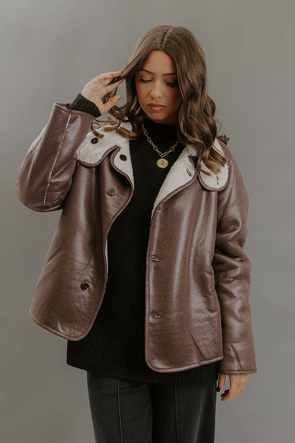 Autumn Wander Faux Sherpa Reversible Jacket Image - 1