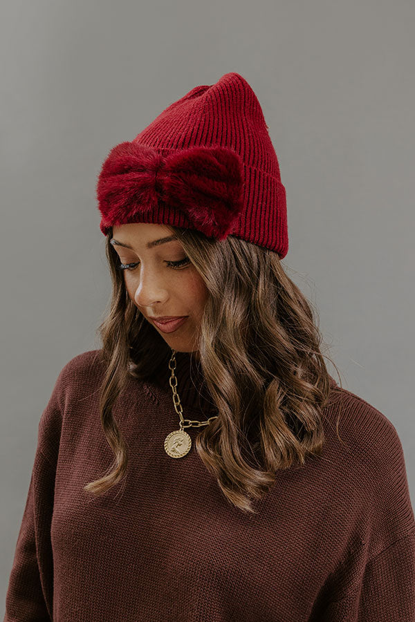 Cozy Moment Knit Beanie in Merlot Image - 1