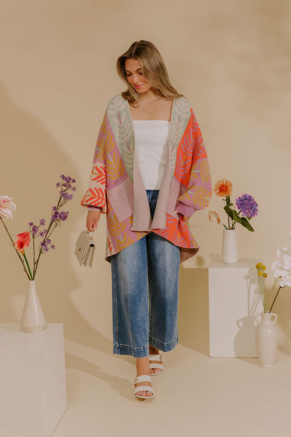 Blooming Personality Knit Cardigan Image - 2