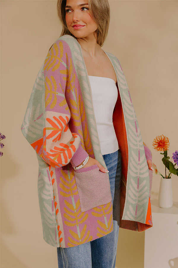 Blooming Personality Knit Cardigan Image - 5