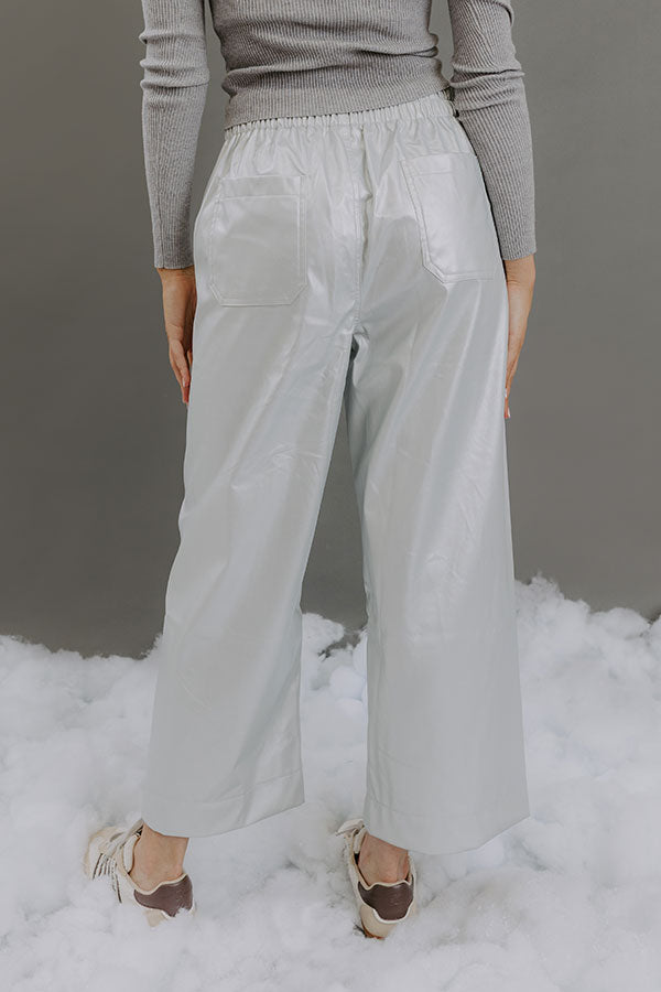 The Aria High Waist Metallic Wide Leg Pants Image - 4