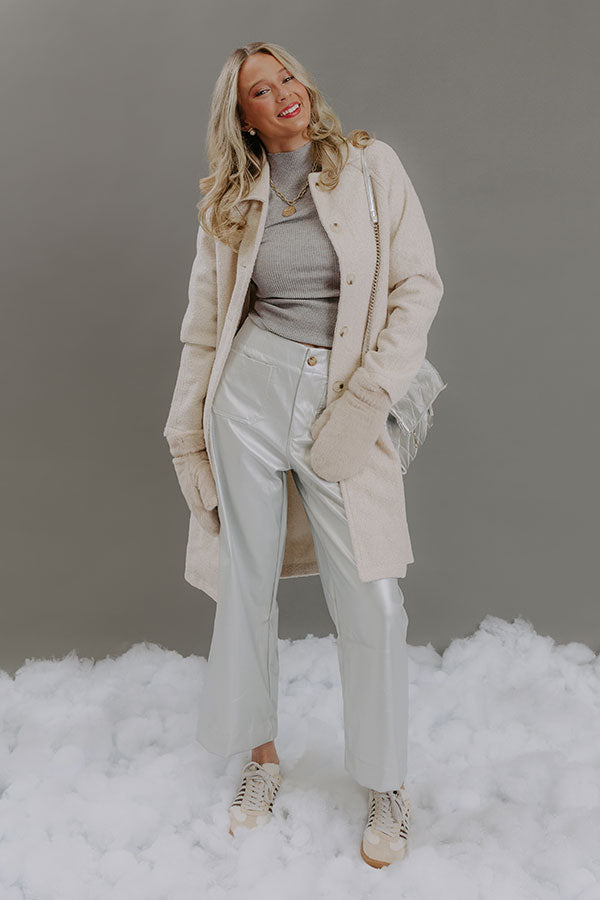 The Aria High Waist Metallic Wide Leg Pants Image - 1