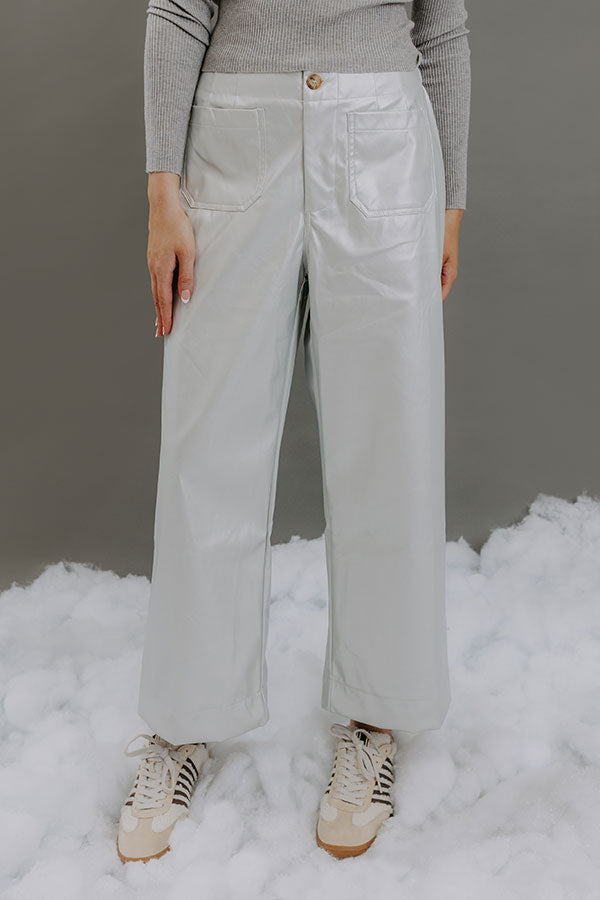 The Aria High Waist Metallic Wide Leg Pants Image - 2