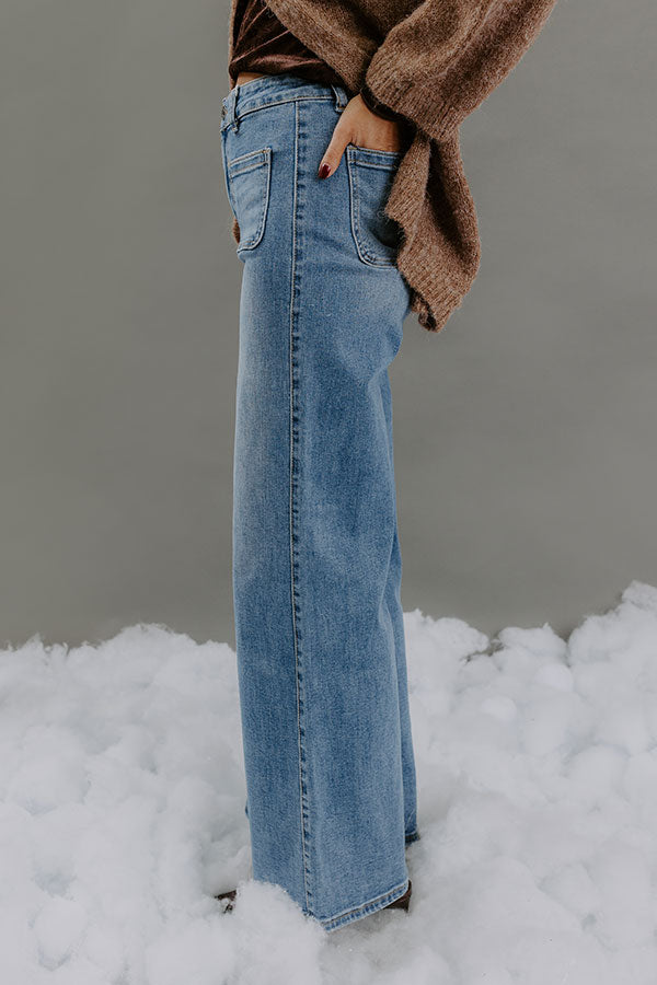 The Tracy High Waist Flares in Medium Wash Image - 3