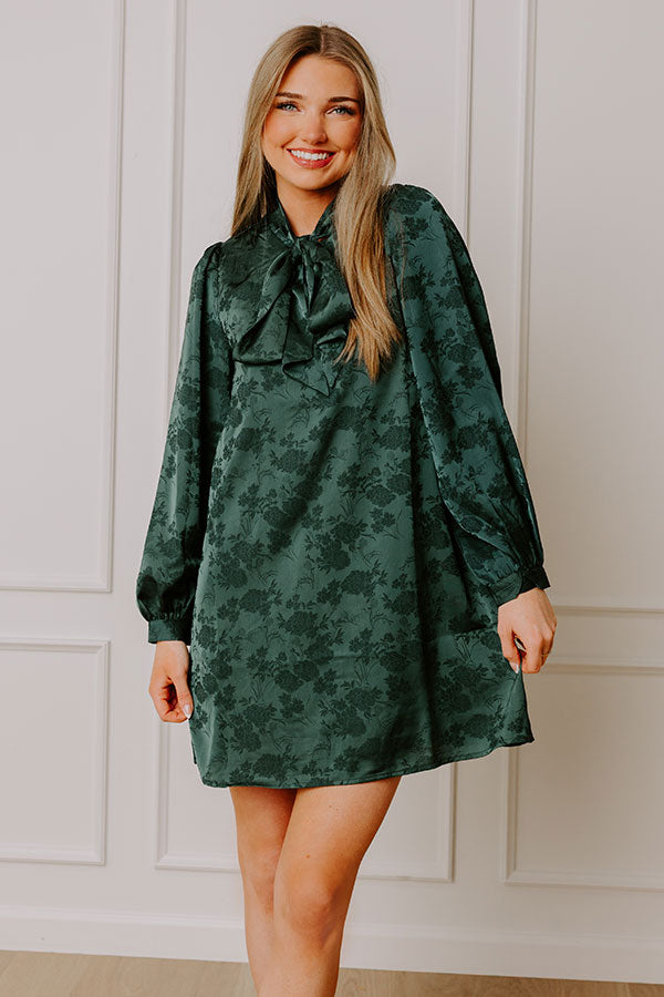 Cosmos And Kisses Floral Jacquard Mini Dress Image - 3