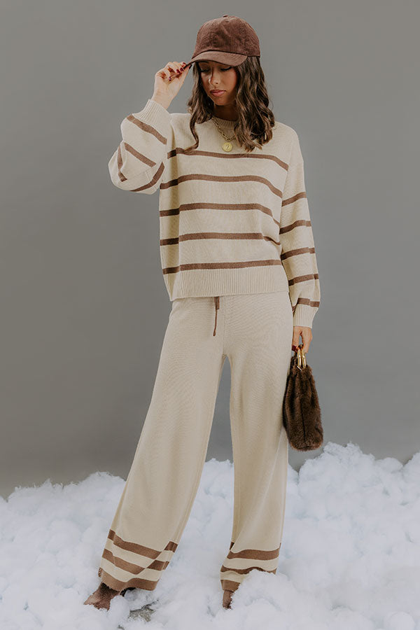 Cozy Darling Stripe Knit Sweater Image - 5