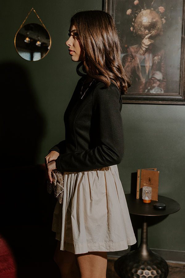 Evening Muse Scalloped Mini Dress Image - 3