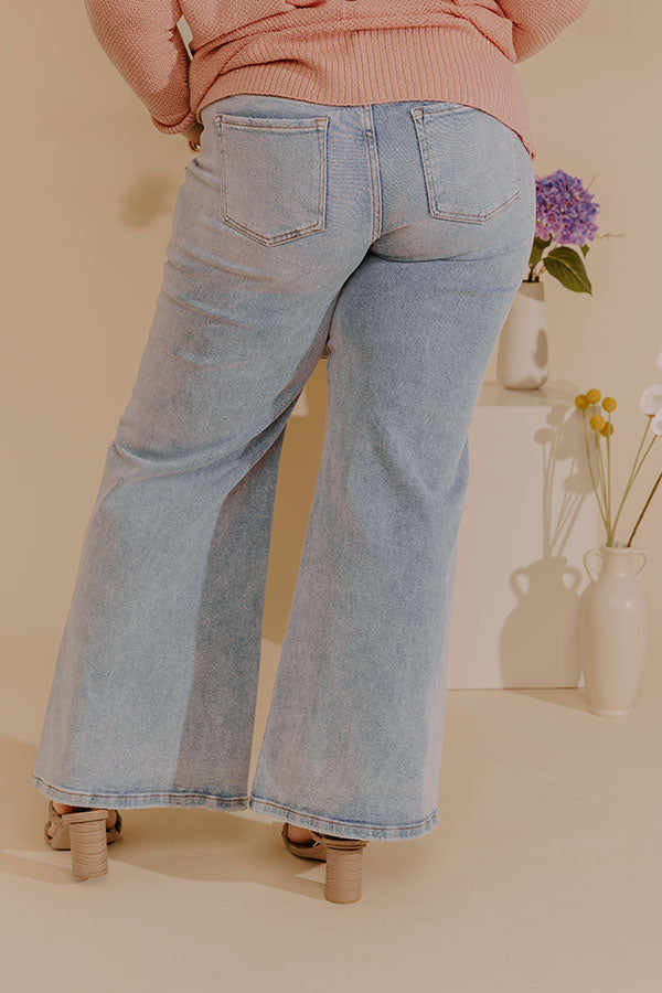 RISEN Melody Low Rise Wide Leg Shimmer Jean Curves Image - 4