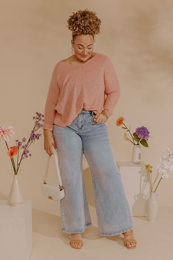 RISEN Melody Low Rise Wide Leg Shimmer Jean Curves Image - 5