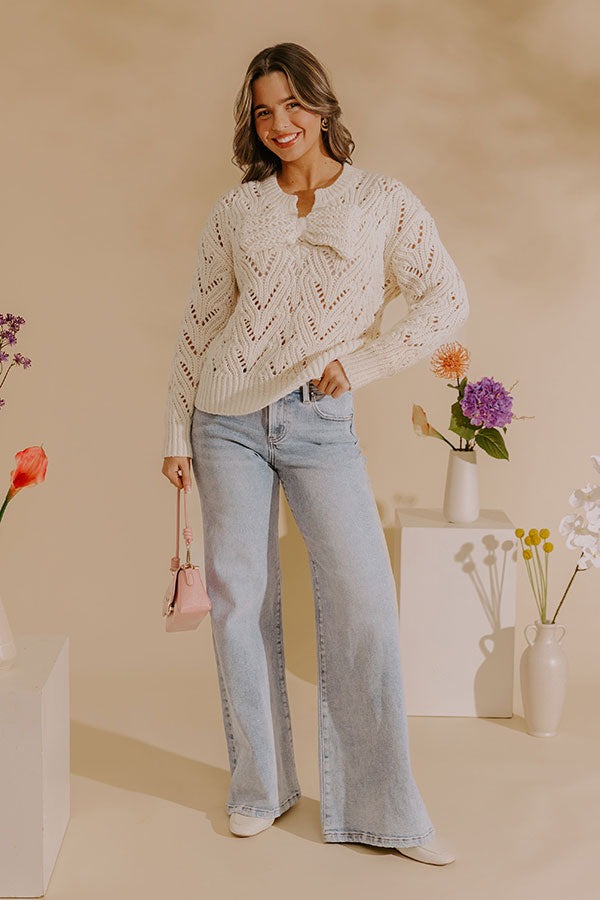 RISEN Melody Low Rise Wide Leg Shimmer Jean Image - 5