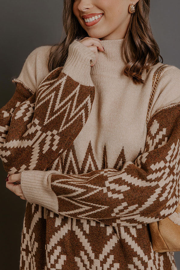 City Snowfall Knit Sweater Mini Dress Image - 3