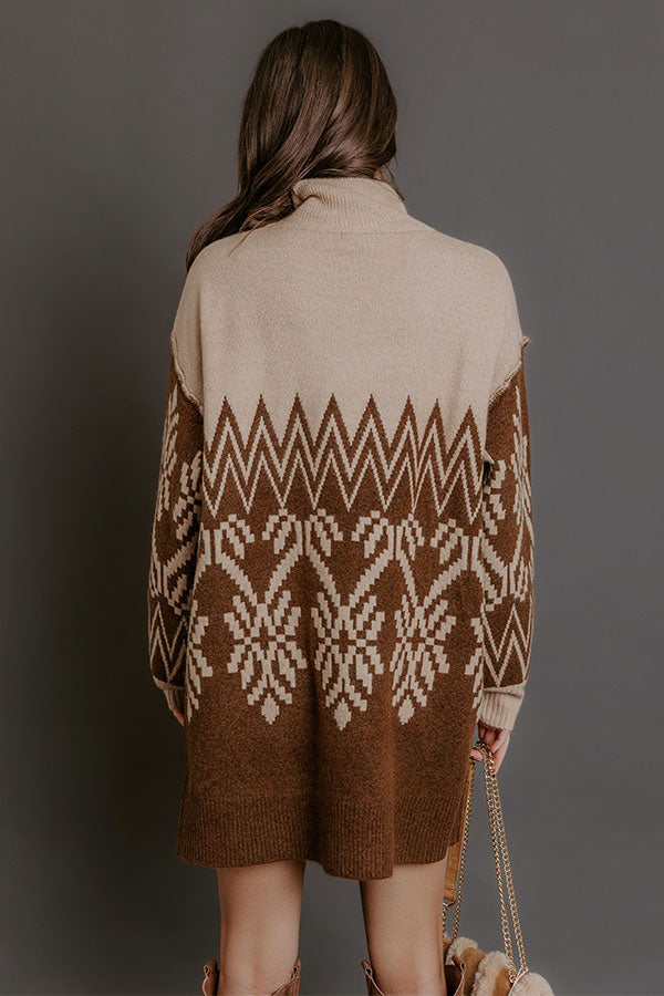 City Snowfall Knit Sweater Mini Dress Image - 5