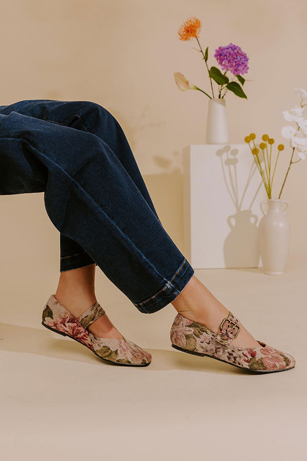 The Soho Floral Tapestry Flats Image - 1