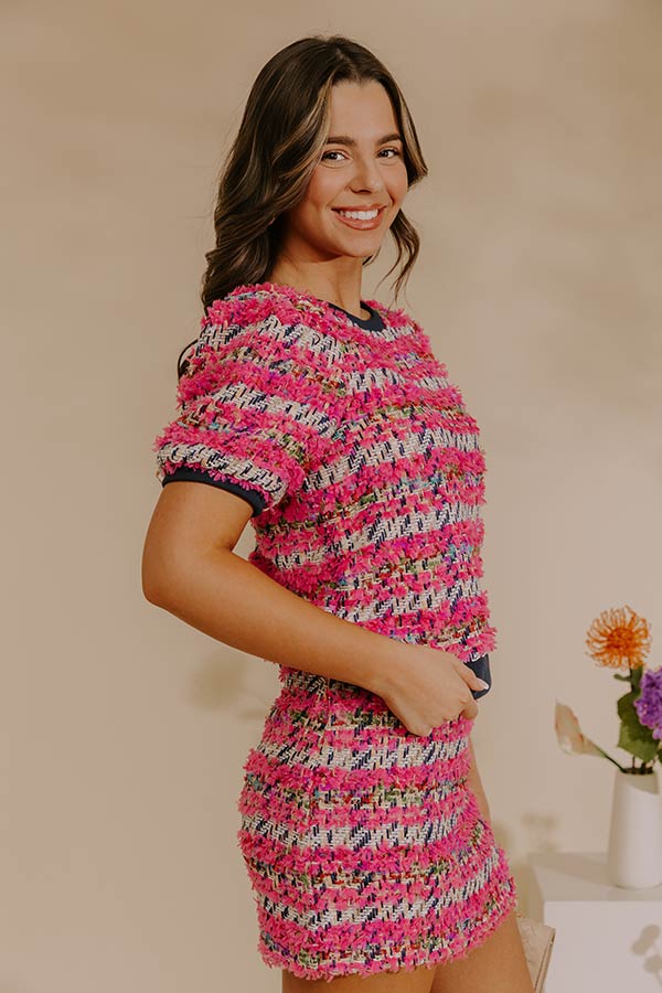 Chic Avenue Tweed Top Image - 4